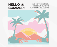 Minimalist Summer Greeting Facebook post Image Preview