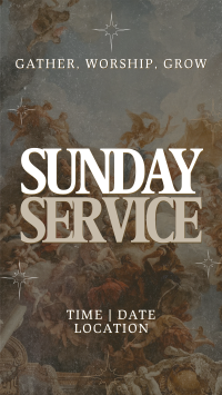 Calm Sunday Church Service Instagram Story Preview