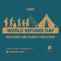 Refugee Day Facts Instagram Post Design