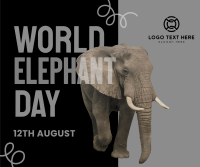 Save Elephants Facebook Post Design