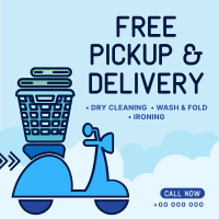 Laundry Pickup and Delivery Instagram Post Design
