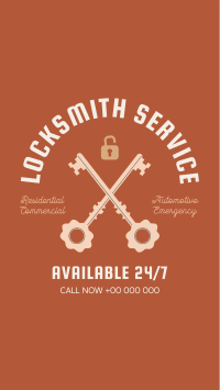 Vintage Locksmith Facebook Story Image Preview