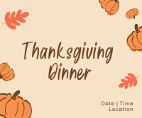 Thanksgiving Dinner Facebook Post Design