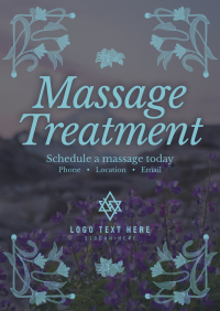 Art Nouveau Massage Treatment Poster Design