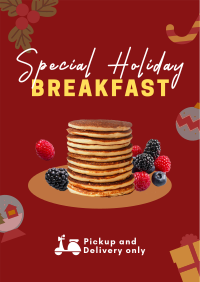 Holiday Breakfast Restaurant Poster Design