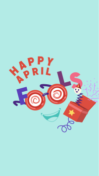 April Fools Glasses Facebook Story Image Preview