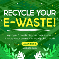 Recycle your E-waste Instagram Post Design