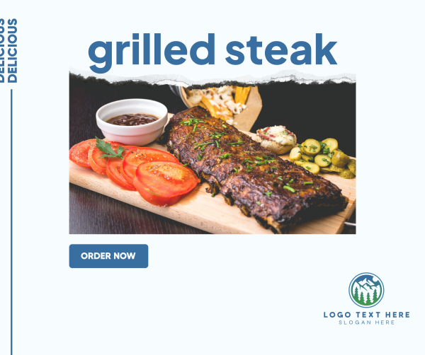 Grilled Steak Facebook Post Design Image Preview