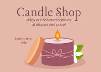 Candle Shop Promotion Postcard Design