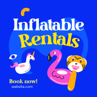 Party with Inflatables Instagram Post Design