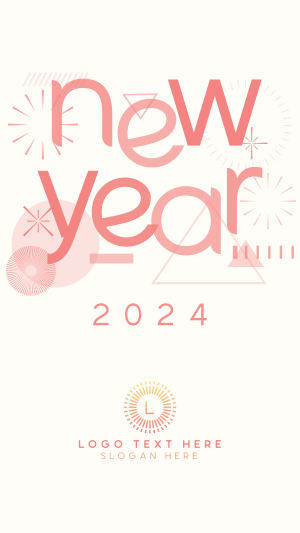 Abstract New Year Instagram story Image Preview