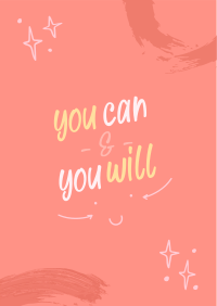 Cute Motivational Message Poster Image Preview