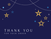 Starry Night Thank You Card Design
