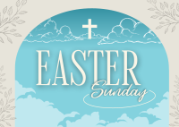Floral Easter Sunday Postcard Image Preview