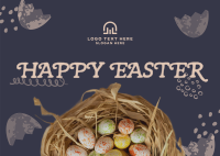 Easter Sunday Greeting Postcard Design