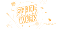 Jump Into Space Twitter Post Design