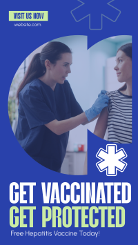 Get Hepatitis Vaccine Facebook Story Design