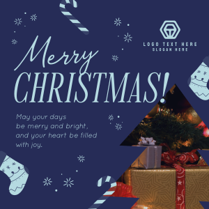 Merry and Bright Christmas Instagram post Image Preview