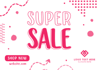 Quirky Super Sale Postcard Design