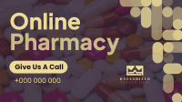 Minimalist Curves Online Pharmacy Facebook Event Cover Design
