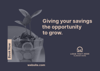Grow Your Savings Postcard Design
