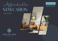 Affordable Staycation Postcard Image Preview