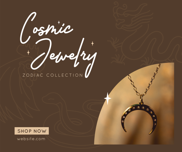 Cosmic Zodiac Jewelry  Facebook Post Design Image Preview