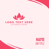 Pink Fire Lotus Business Card Design