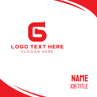 Pipe Letter G Business Card Design