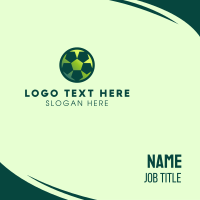 Green Soccer Ball Business Card Design