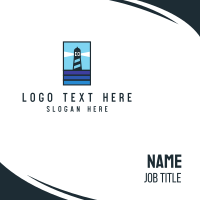 Seaside Lighthouse Business Card Design