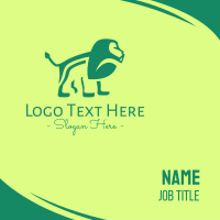 Green Jungle Lion Business Card Design