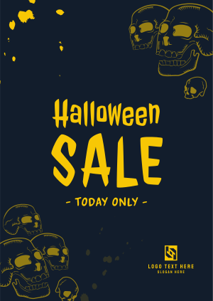 Halloween Skulls Sale Poster Image Preview