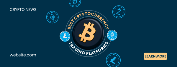 Cryptocurrency Trading Platforms Facebook Cover Design Image Preview