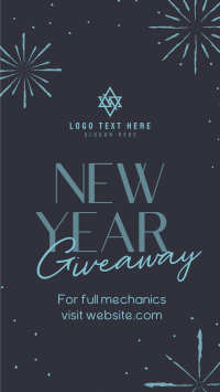 Sophisticated New Year Giveaway YouTube Short Design