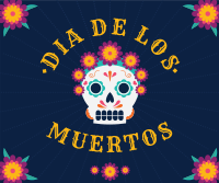 Blooming Floral Day of the Dead Facebook post Image Preview