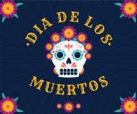 Blooming Floral Day of the Dead Facebook Post Design