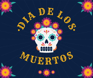 Blooming Floral Day of the Dead Facebook post Image Preview