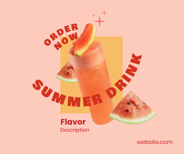 Summer Drink Flavor  Facebook Post Design Image Preview