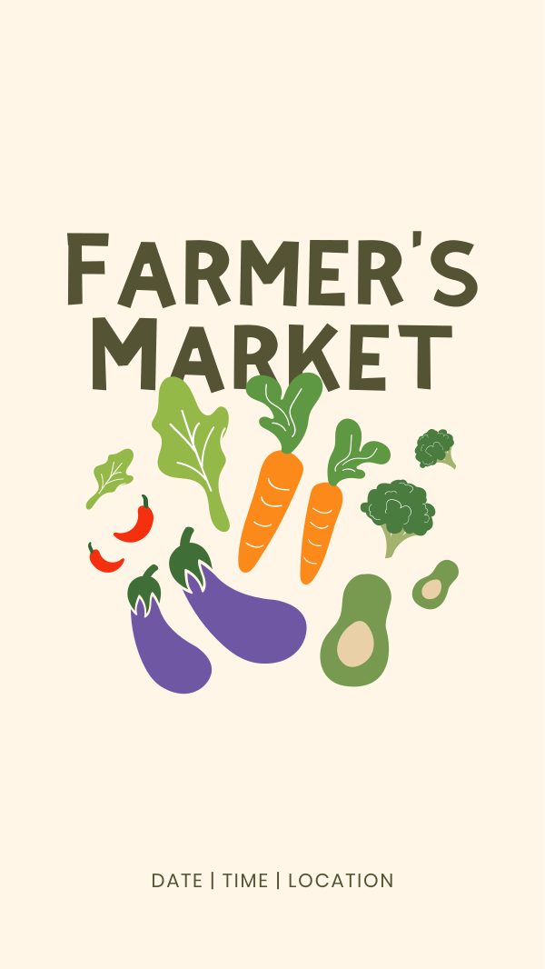 Farmers Market Instagram Story Design Image Preview