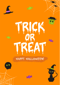 Cute Trick or Treat Flyer Image Preview