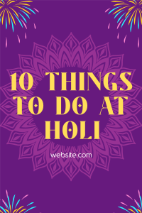 Happy Holi Pinterest Pin Design