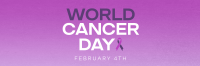 Minimalist World Cancer Day Twitter Header Design