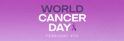 Minimalist World Cancer Day Twitter header (cover) Image Preview