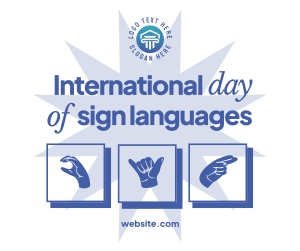 International Day of Sign Languages Facebook post Image Preview