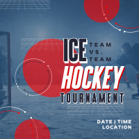 Sporty Ice Hockey Tournament Linkedin Post Design