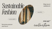 Clean Minimalist Sustainable Fashion Facebook Event Cover Preview