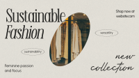 Clean Minimalist Sustainable Fashion Facebook Event Cover Design