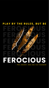 Be ferocious Facebook story Image Preview