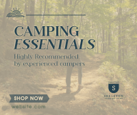 Mountain Hiking Camping Essentials Facebook Post Design